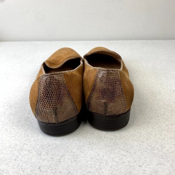 Etienne Aigner Tan Leather Suede Loafers 9 - Picture 11 of 12